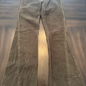 True Religion Dark Green Corduroy Flare Pants